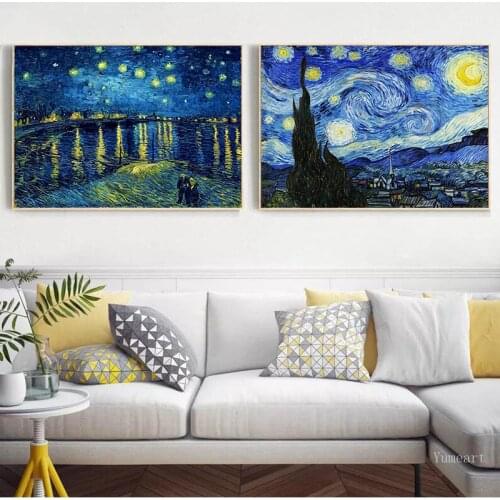 Van Gogh Oil Painting Works Sunflower Apricot Abstract A4 A3 A2 Canvas Art Print Poster Picture Wall House Decor Murals Artwork