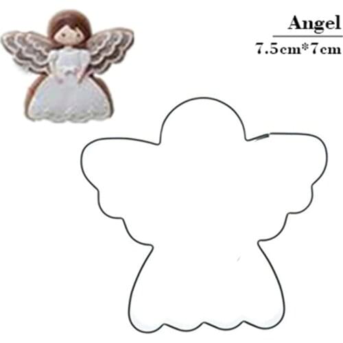 Angel Cake Decoration Pastry Blender Biscuit Cookie Cutter Tools Kitchen Supplies Stainless Steel Chinese New Year Gifts