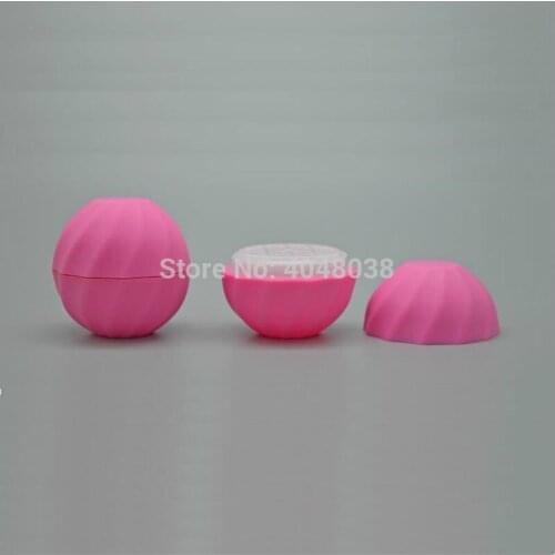 Lovely Lipbalm Container Round Plastic Cosmetic Lip Rouge Box Empty Lip Balm Bottle Lipstick Packaging 30pcs/Lot
