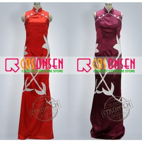 COSPLAYONSEN Mobile Suit Gundam 00 Wang Liu Mei Cosplay Costume Cheongsam Dress 2 Colors