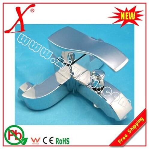 L15758- Luxury Wall Mounted 150MM Hole To Hole Chrome Color Brass Bath Shower Faucet