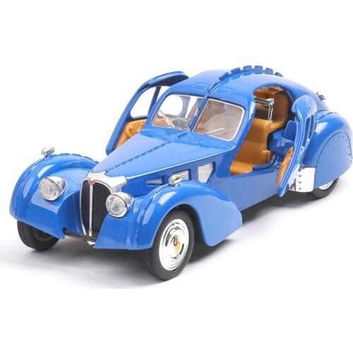 Simulation 1:32 Type57 SC Classic car metal alloy model,hot sale 6 colors sound and light pull back car model,free shipping