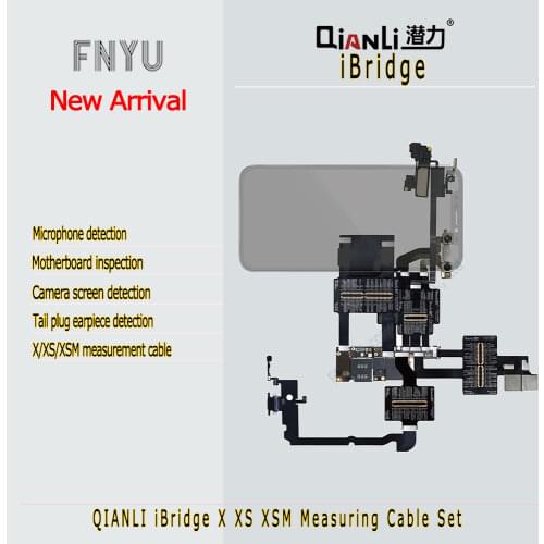QIANLI iBridge X XS XSM Measuring Cable Set Motherboard Inspection Camera Screen Plug In The Earpiece Microphone Detect Tool