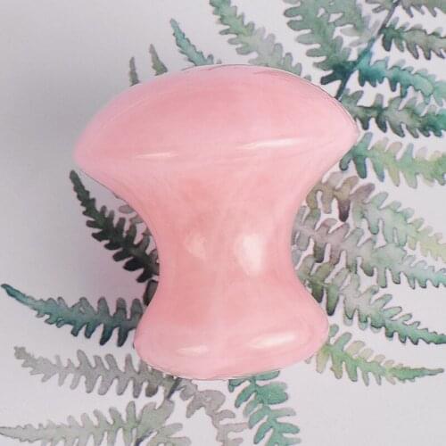 Natural Jade Facial Neck Healing Slimming Massager Mushroom Shape Jade Roller Therapy Lift Skin Tool