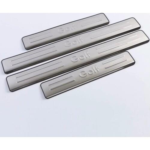 Stainless Steel Accessories 4pcs Scuff Plate For Volkswagen 2014-2018 Golf 7 Mk7 Door Sills Guard Car Styling Accessories