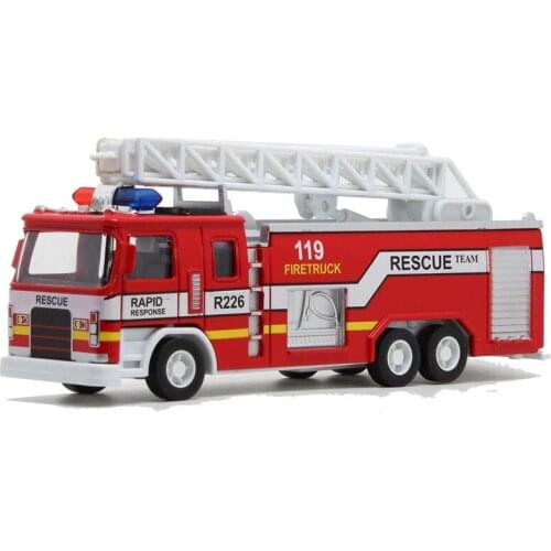 Educational Mini 1/32 Pull Back Musical Model Rescue Car Team Toy Vehicles Boy Kids Gift Toys Present