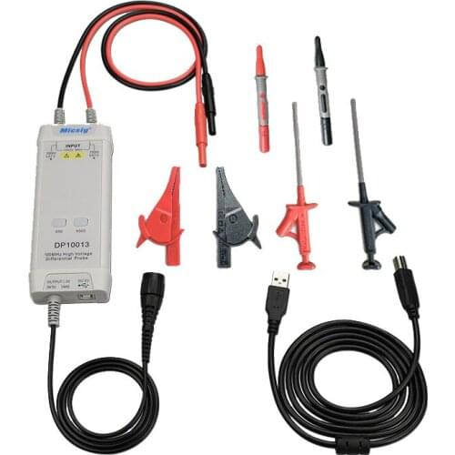 Oscilloscope 1300V 100MHz High Voltage Differential Probes Kit 3.5ns Rise Time 50X / 500X Attenuation Rate DP10013
