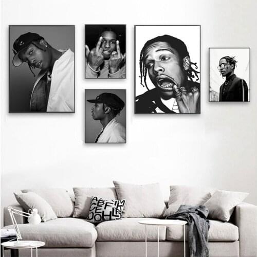 Rocky Print Poster Rapper Poster Music Star Hip Hop Rapper Print Wall Pictures For Living Room Home Decor