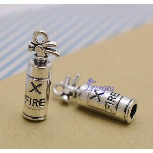 20pcs/lot--23x6x6mm, Antique silver plated Fire Extinguisher Charms ,DIY supplies, Jewelry accessories