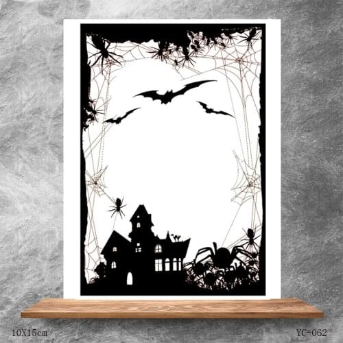 ZhuoAng Horror castle Clear Stamps/Silicone Transparent Seals for DIY scrapbooking photo album Clear Stamps