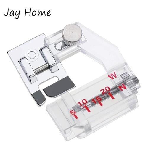 Adjustable Tap Bias Binder Foot 5mm to 20mm Sewing Machine Presser Feet for Low Shank Snap-On Sewing Machine DIY Stitching Tools