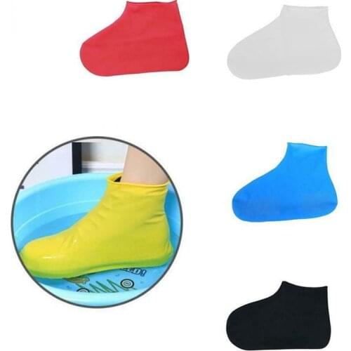 1 Pair Reusable Silicone Shoe Cover S/M/L Waterproof Rain Shoes Covers Outdoor Camping Slip-resistant Rubber Rain Boot Overshoes