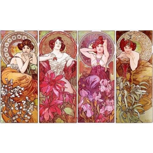 Needlework for embroidery DIY DMC colors High Quality - Counted Cross Stitch Kits 14 ct Oil painting - Beauties with flowers