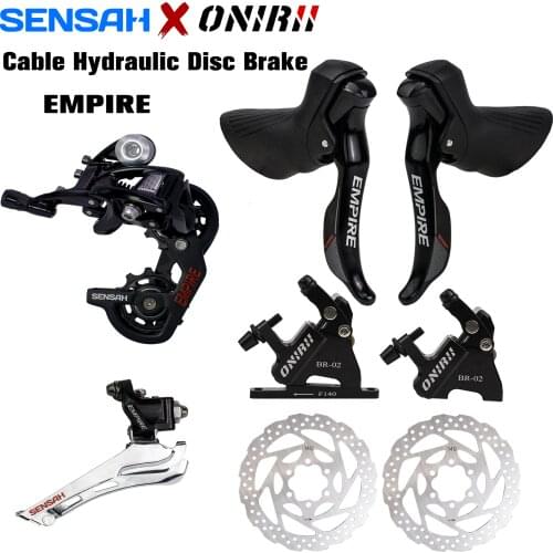 SENSAH EMPIRE 2x11 Speed Road Bicycle Groupset Shifters Rear Derailleur + ONIRII Cable Hydraulic Disc Brake Caliper Ultegra New
