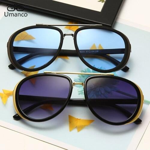 Vintage Sunglasses for Men Women Toad Mirror Gradient Sun Glasses for Male Female PC Frame AC Lens Brand Designer Eyeglasses