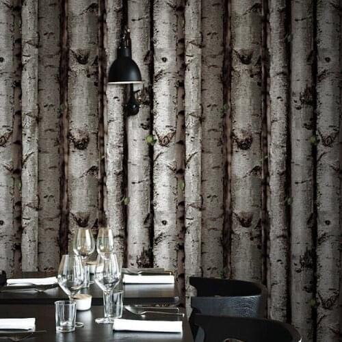 Old Wood Rind Wallpaper for Restaurant Coffee Shop Wallpapers Waterproof PVC Vinyl Vintage Wall Paper Roll Texture Feature