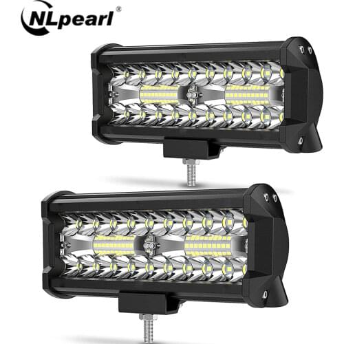 Nlpearl 72W 144W Light Bar/Work Light Spotlight LED Light Bar for Truck Driving Offroad Boat Car Tractor 4x4 SUV ATV 12V 24V