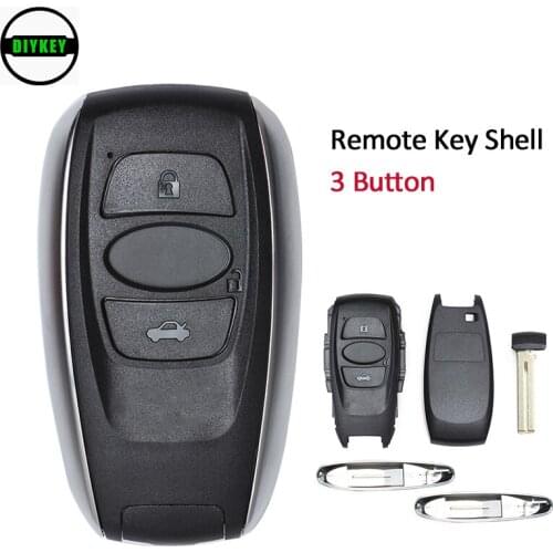 DIYKEY Smart Remote Key Shell 3 Button With Uncut Emergency Insert Blade for Subaru Forester Legacy Impreza XV BRZ 2014 - 2017