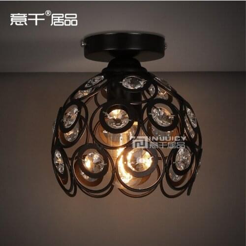 Vintage Style Edison Bulb With High Quality Clear K9 Crystal Ceiling Lamp Lighting
