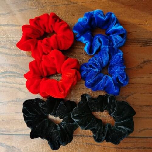 Gold velvet stretch hair bands brand fashion headband ropes ties elastic ponytail holders for girls hair accessories comfortable