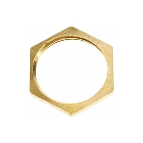 Brass Hex Lock Nuts Pipe Fitting 3mm Thickness 1/2" BSP Female Thread Hexagonal shank cap