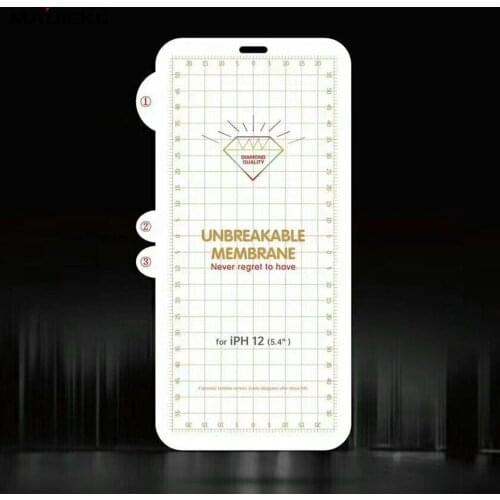 2PCS 15D Unbreakable Membrane Front Film for iphone 12 Hydrogel Film for Apple iPhone 12 pro max Full Cover TPU Screen Protector