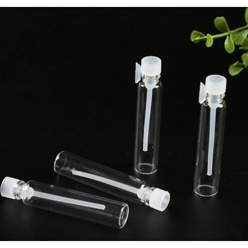 100 pcs 1/2/3 ml Empty Mini Glass Perfume Small Sample Vials Perfume Bottle Laboratory Liquid Fragrance Test Tube Trial Bottle