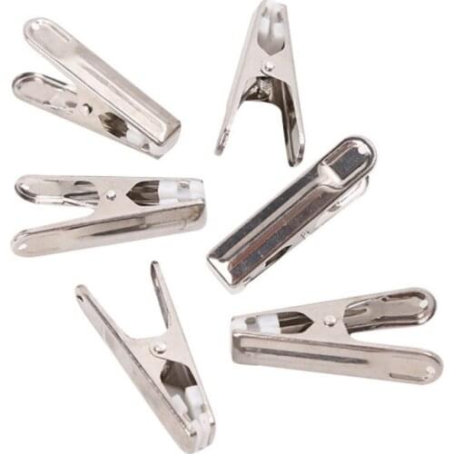 20Pcs Clothes Clips Stainless Steel Clothespin Hanging Pins Clamps Home Laundry Underwear Pegs