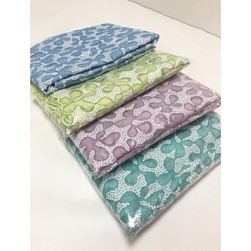 2018 new sequins embroidery design african organza lace fabric wholesale swiss organza lace fabric CP07