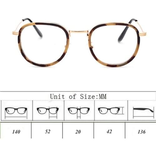 2020 Vintage Men Women Clear Lens Eyeglasses Frame Retro Round Eyewear Nerd Glasses