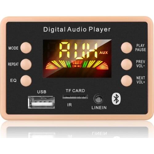 5V12V Car MP3 Player Bluetooth 5.0 MP3 Decoder Decoding Board Module Support WMA WAV TF Card Slot / USB / FM Remote Board Module