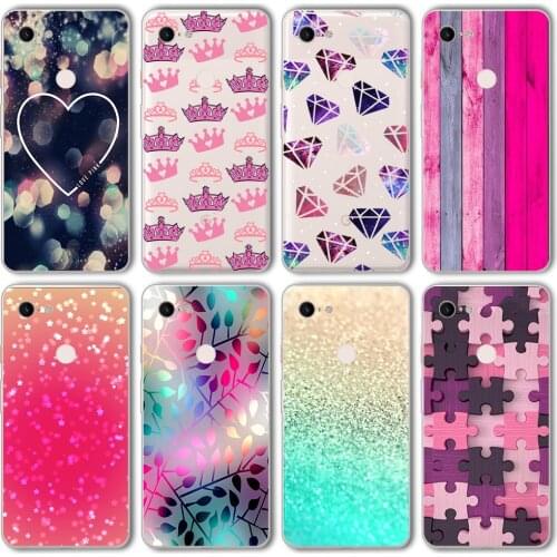 Ciciber Funda Case for Google Pixel 5 4 3 2 XL Luxury Love Fashion Vogue Diamond Heart Soft Silicone for Google Pixel 4a 3a XL