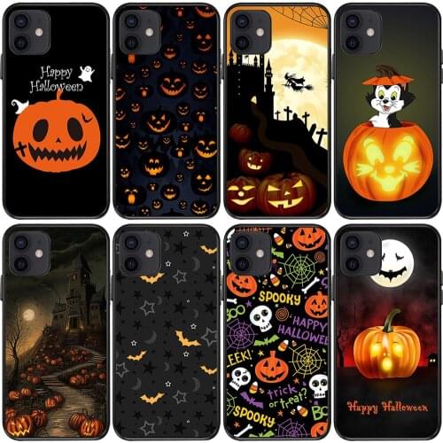 Halloween Carnival Christmas Eve Scary Cartoon Ghosts Phone Case For iPhone 11 12 Pro Max Mini SE 2020 6 7 8 Plus XS X XR Cover