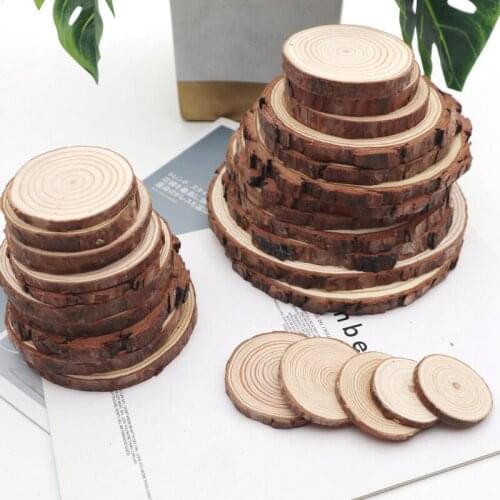 20pc Natural Home Decoration Accessories for Living Room Pieces of Wood DIY Handmade Dolls Wood Crafts