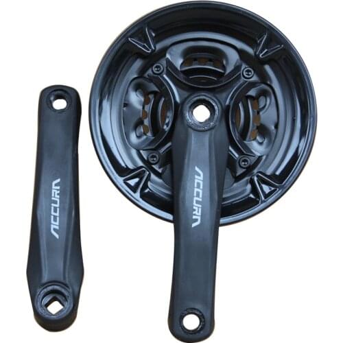 Mountain Bike Crank Bicycle Rubber Coated Iron Handle Crankset 21-speed 24-speed Mountain Bike Crankset Sprocket Crank