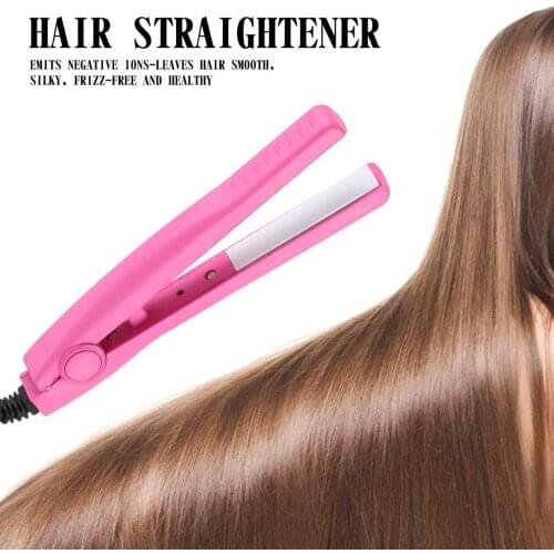 Portable Mini Electric Splint Flat Iron Ceramic Hair Curler Straightener Hair Perming Hair Styling Appliance Crimper US Plug