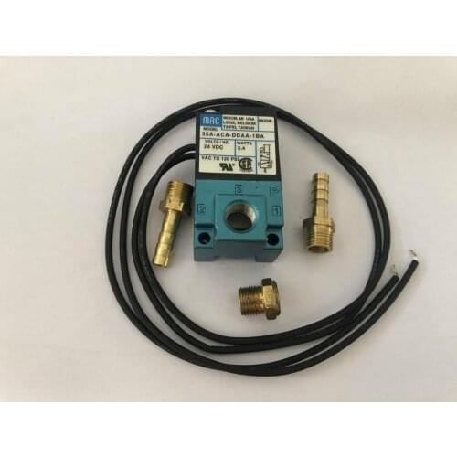 MAC 3 Port Electronic Boost Control Solenoid Valve DC24V 35A-ACA-DDAA-1BA With 6MM Tube Fittings Brass Silencer