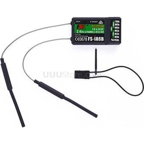 FlySky FS-iA6B 2.4GHz 6 Channels Receiver Dual Antenna For RC Airplane i4/i6/i10