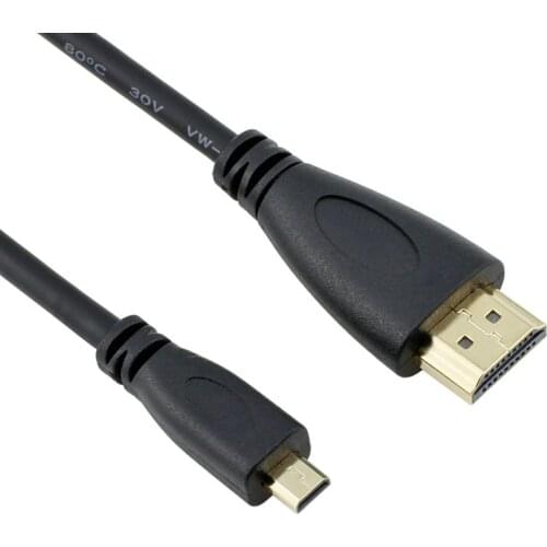 HDMI Male To Micro HDMI Cable 3D 1080P 1.4 Version Gold Plated Male-Male Micro HDMI Wire For Phone Tablet HDTV Camera Audio Cord