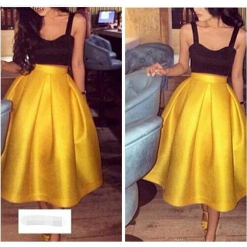 Two Pieces Cocktail Dress Spaghetti Strap Sleeveless Formal Holidays Wear Graduation Party Pageant Gown Custom Made Plus Size