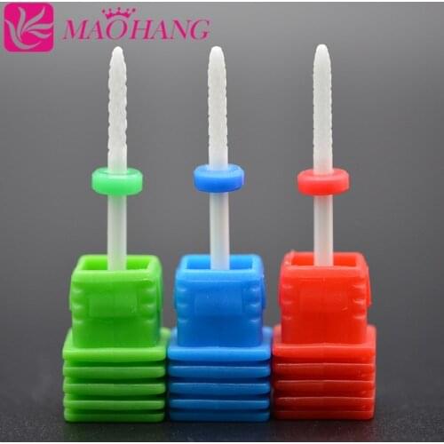 MAOHANG Professional Ceramic Nail Drill Bits Mill Cutter For Electric Drill Manicure Pedicure Machine Cut and polish bottom nail
