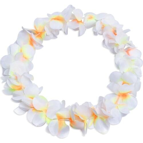 Fashion Summer Hawaiian Flower Necklace Color Hawaii Flower Leis Fancy Dress Party Hawaii Beach DIY Party Beach Decoration