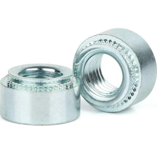 50Pcs M2.5 M3 M4 M5 Slab Thickness 1.0/1.4mm Zinc Plated Rivnut Self-Clinching Inserting Nutsert Press Rivet Nut