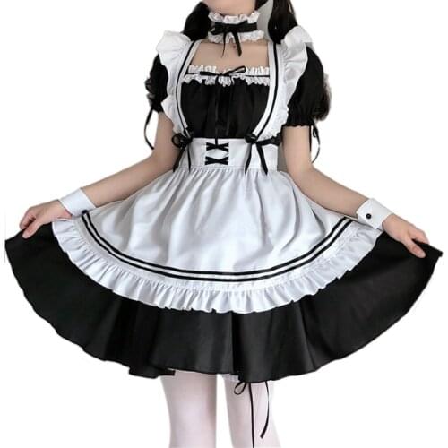 Maid Lolita Dress Daily Loli Size Fake Girl Plus Size Cute Suit