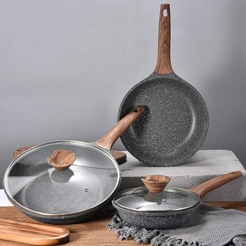 Pan Wok Western Steak Frying Pan Home Kitchen Kitchenware Induction Cooker Gas Stove Universal