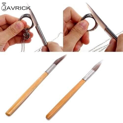 Agate Burnisher Polishing Knife Edge With Bamboo Handle Jewelry Making Tools New