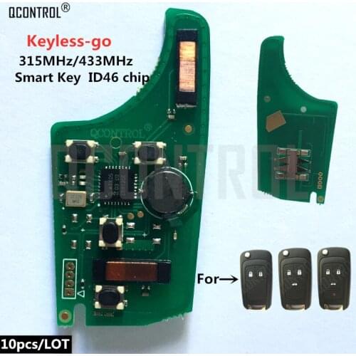 QCONTROL Car Control Remote Key Electronic Circuit Board for Chevrolet 315MHz 433MHz ID46 Chip Keyless-go Comfort-access