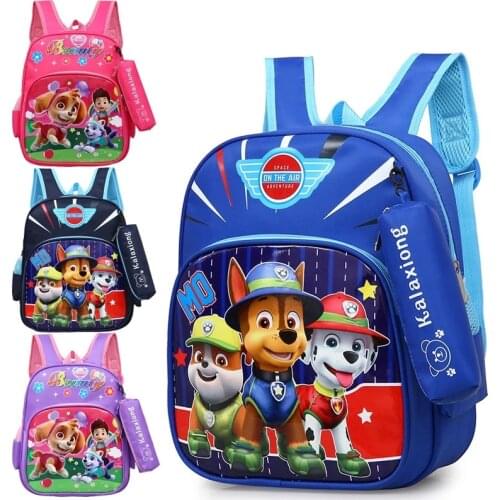 Paw Patrol Anime Figure Pattern Backpack Children Cartoon Dog High Capacity Package Kindergarten Student School Bag Kid Gifts