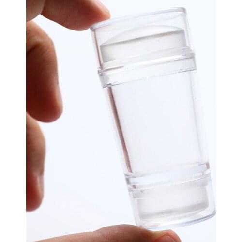 Silicone nail stamping plates kit Jelly Stencil template seal stamper scraper clear soft silicone stamper for nail art