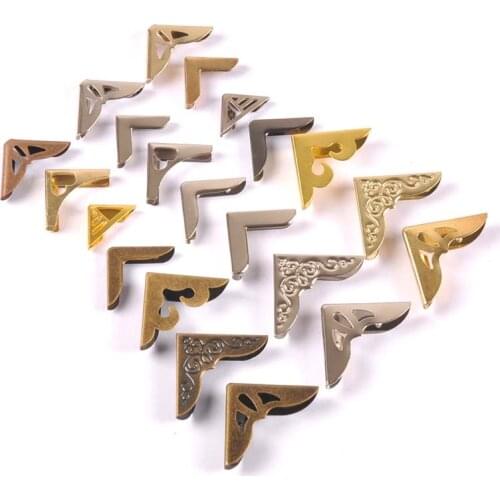 Scrapbook Metal Album Corner For Antique Brass Jewelry Book Corners Protector Box Decorative Cover Silver/Golden/Bronze cp3070